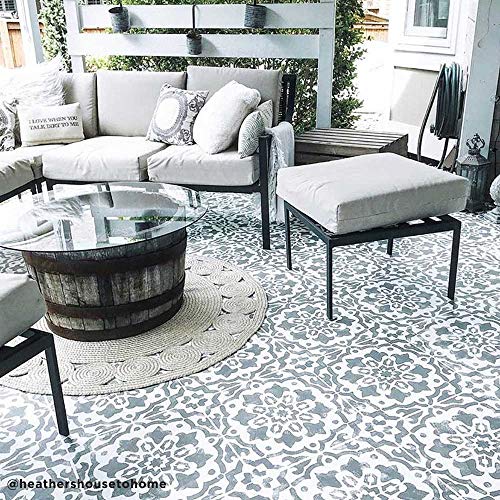 Amalfi Tile Stencil - Cement Tile Stencils - Diy Portuguese Tiles - Reusable Stencils For Home Makeover (Large 12"X12") #TOP1