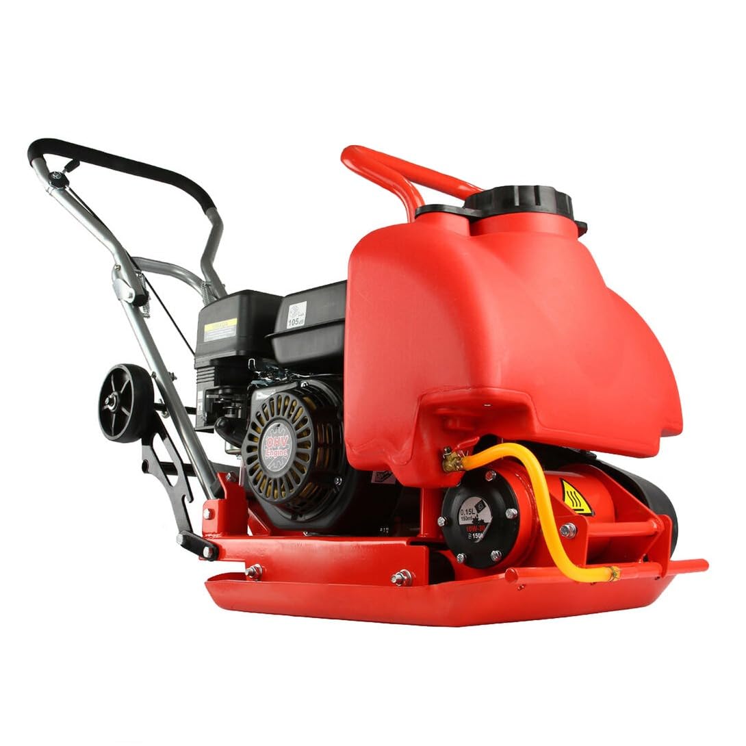 IMJ-Global Compattatore Compattatrice a Scoppio | 82 kg | 5,8 CV | Forza Centrifuga 13 KN | Piastra 540x420 mm Spessore 12 mm | profondità di Compattazione 30 cm | Frequenza di Vibrazioni 5500 VPM