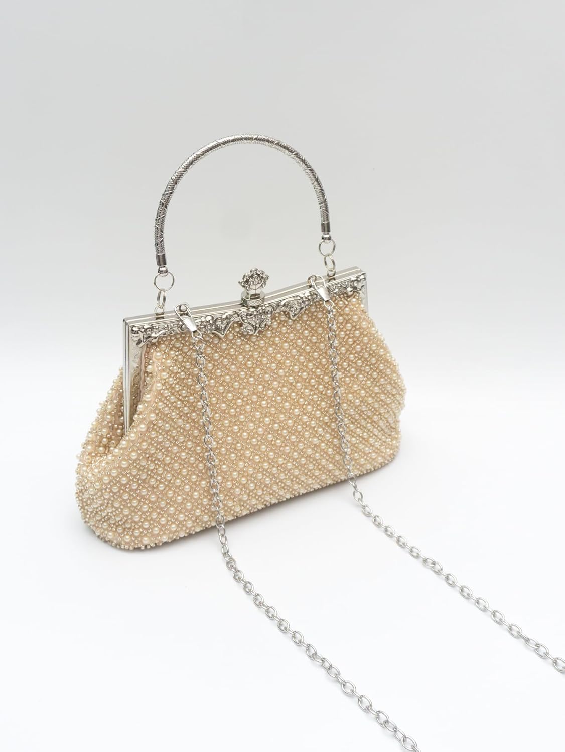 1920s Vintage Style Solid Color Beaded Evening Bag Simple Elegant Women's Clutch Suitable for Weddings, Parties - Image 8