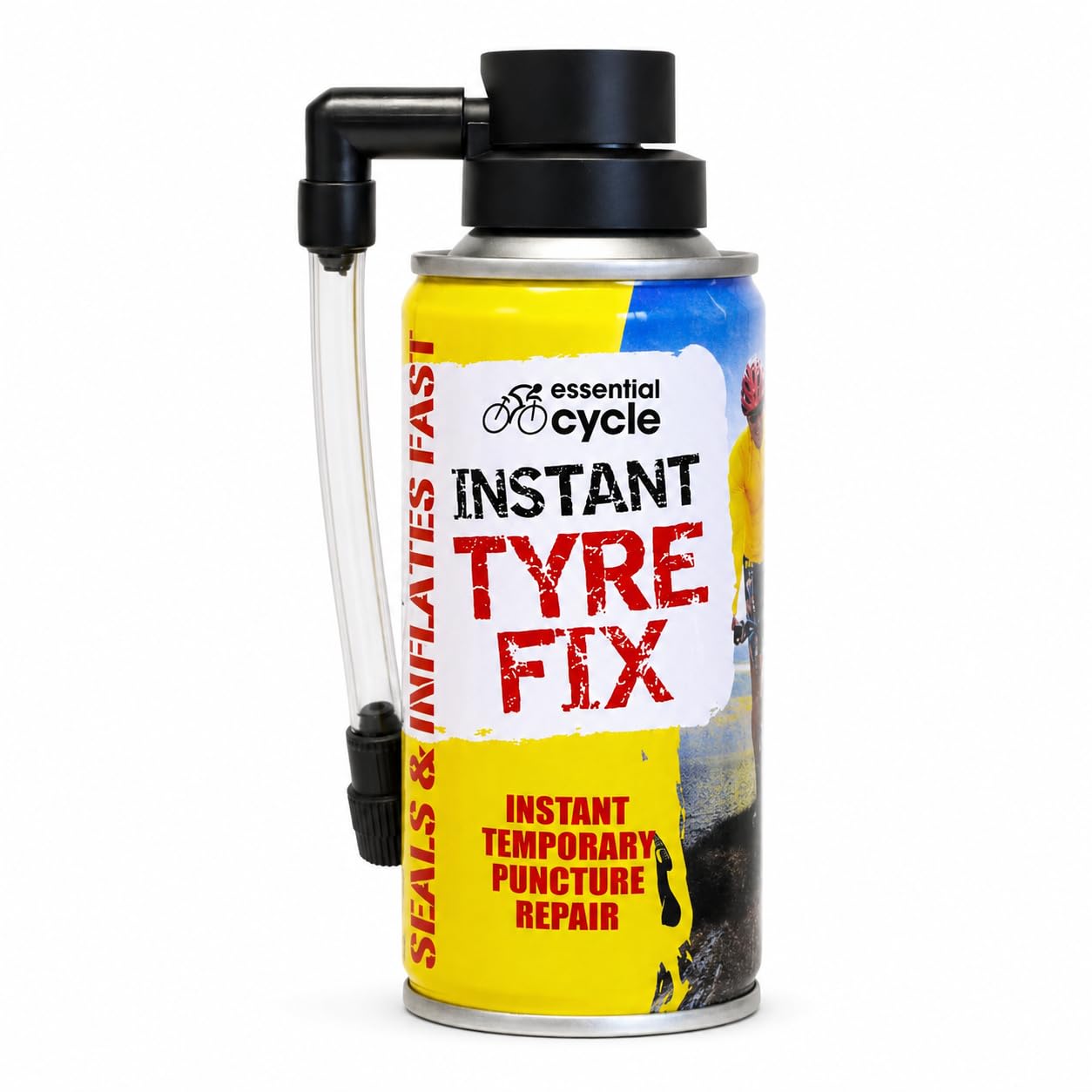 DUAS Instant Tyre Fix Spray 200ml for Bicycle Bike, Emergency Puncture Repair Foam Sealant and Inflator, Quick Flat Tyre Repair Kit for All Cycle Tyres, No Tools Required (Repair Kit 200ml)