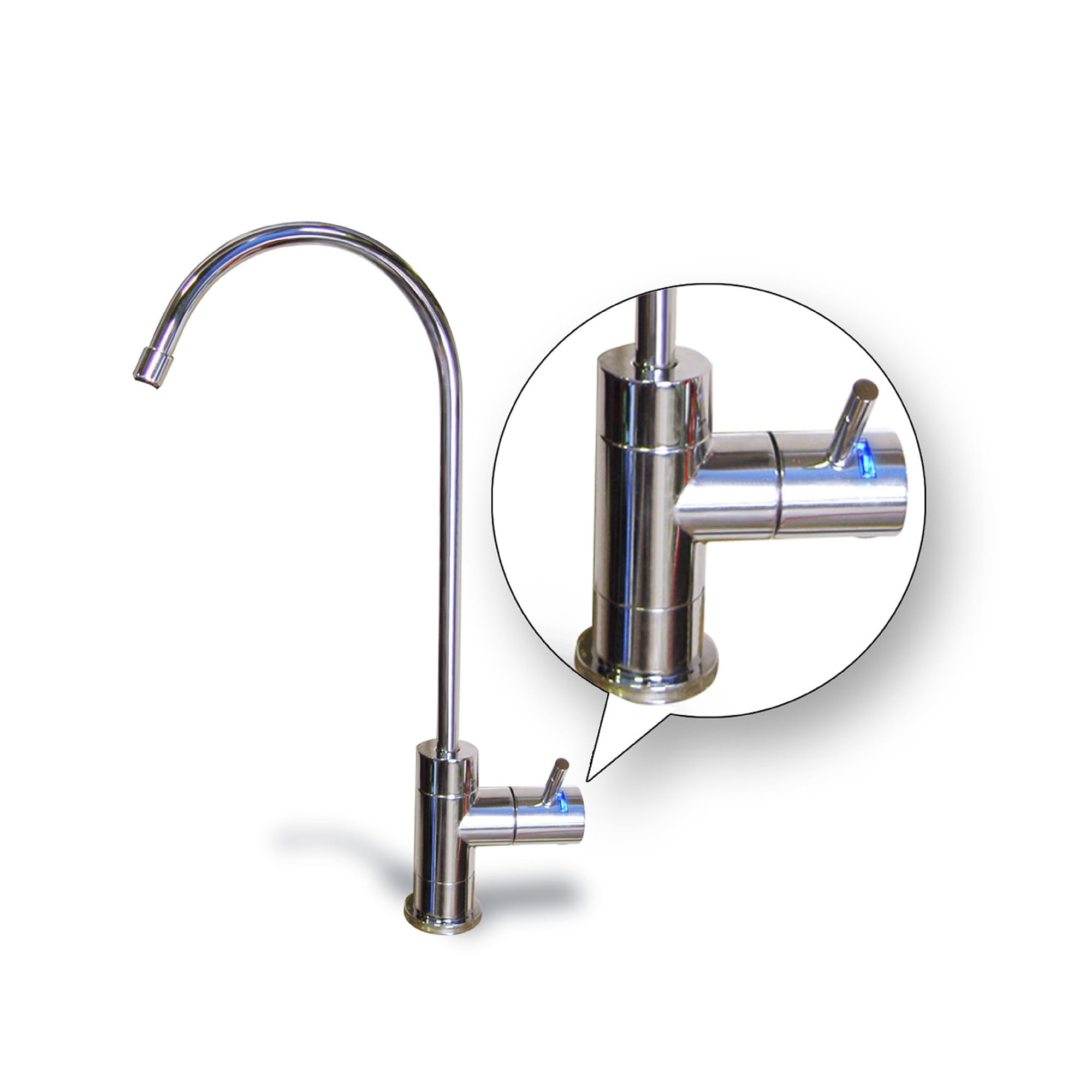 Grifo LED para equipo de osmosis inversa Bbagua: Innovador grifo con iluminación LED integrada, diseñado para sistemas de osmosis inversa. Disfruta de agua purificada con estilo. Bbagua