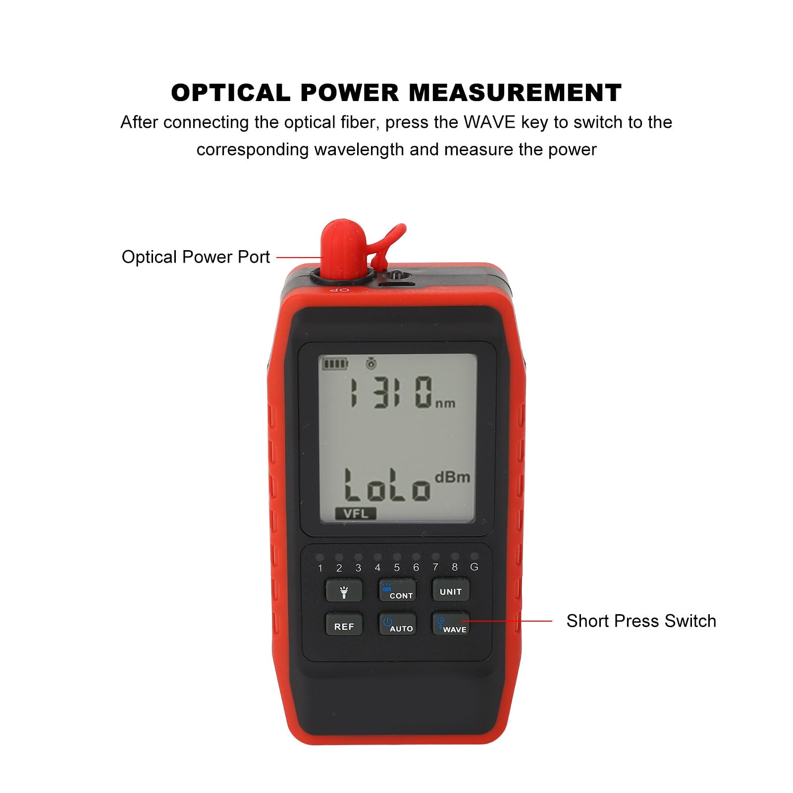 Tester Per Fibra Ottica NF-908 - Misuratore Di Potenza Ottica Con Tracciatore Cavi E LED Per Rete - Foto 6