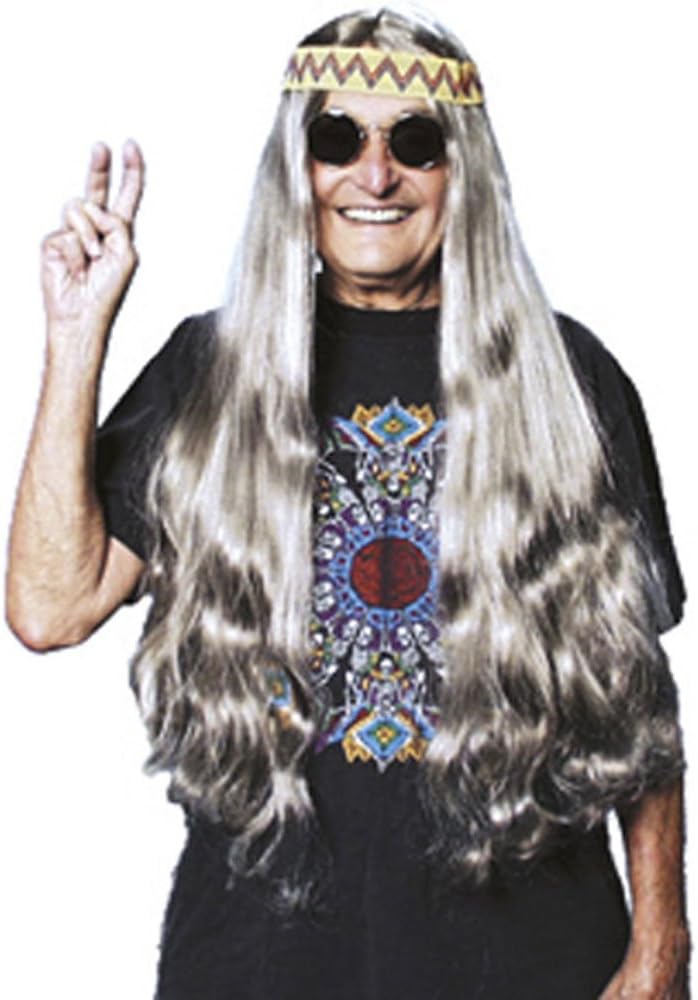 Costume Culture 60's Long Hippie Wig with Headband
