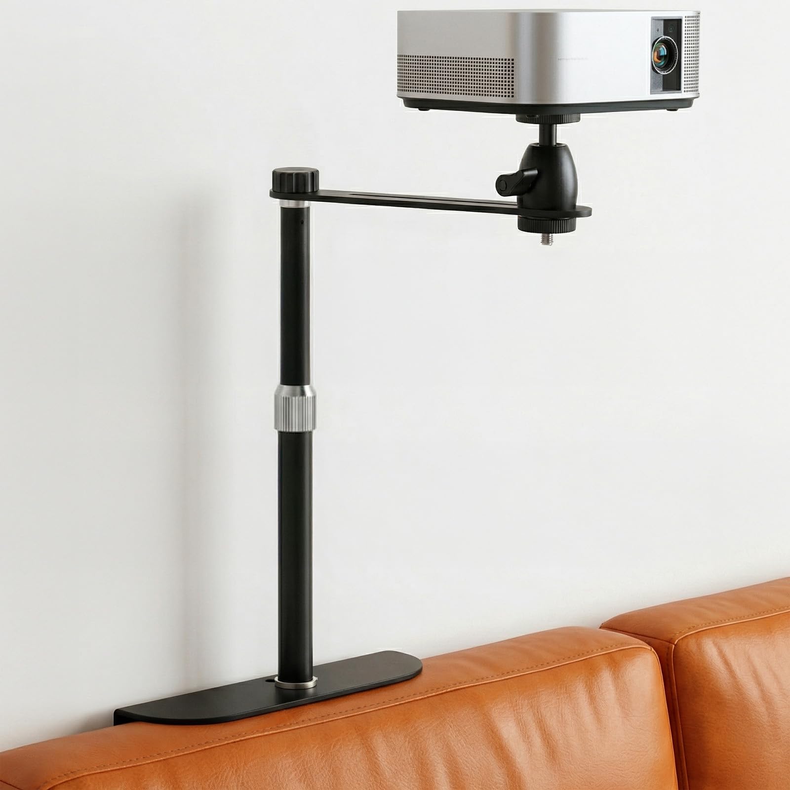 Soporte para proyector para cama y sofá – Estabilidad mejorada para proyectores pesados, diseño oculto con trineo de avance, compatible con XGIMI, Nebula, (altura ajustable 14-37,35 cm)