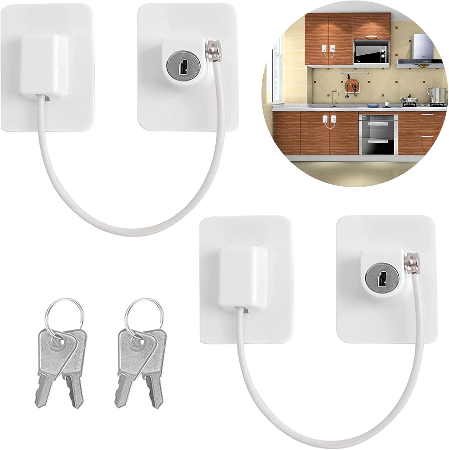 Security Window Restrictor Locks, No Drilling Security Lock Set with