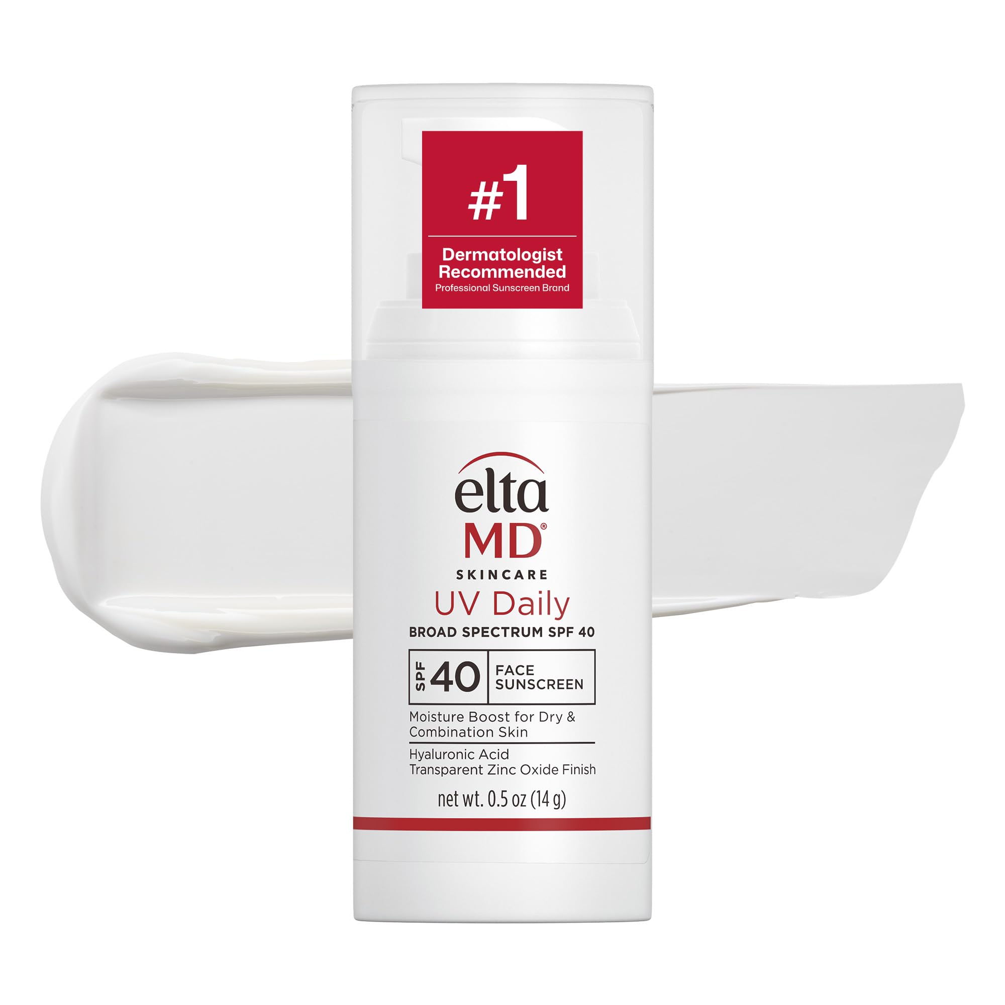 EltaMD UV Daily SPF 40 Untinted Face Sunscreen Moisturizer with Hyaluronic Acid, 0.5 oz | USA Import for Indian Skin - main product image