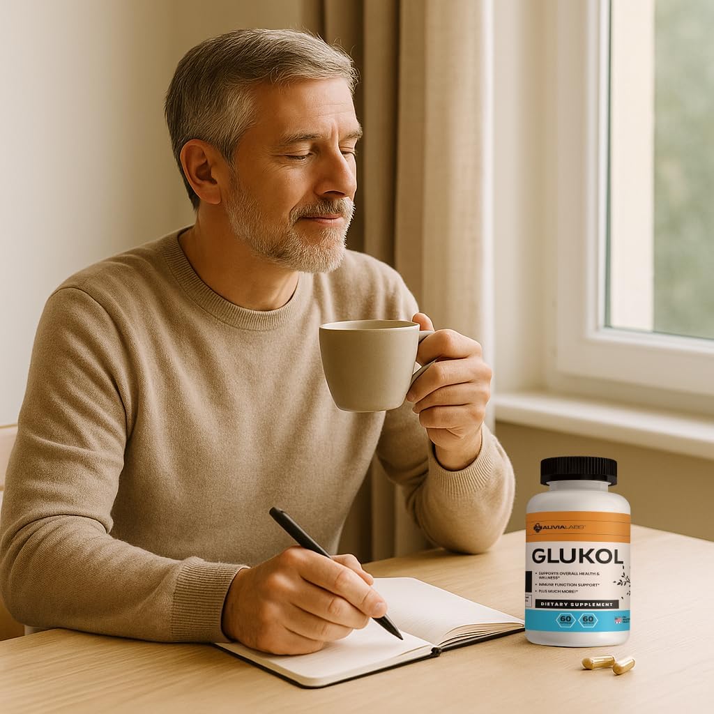 Glukol – Daily Herbal Support with Gymnema, Cinnamon, Chromium, and Bitter Melon – Natural Nutritional Supplement – 60 Capsules