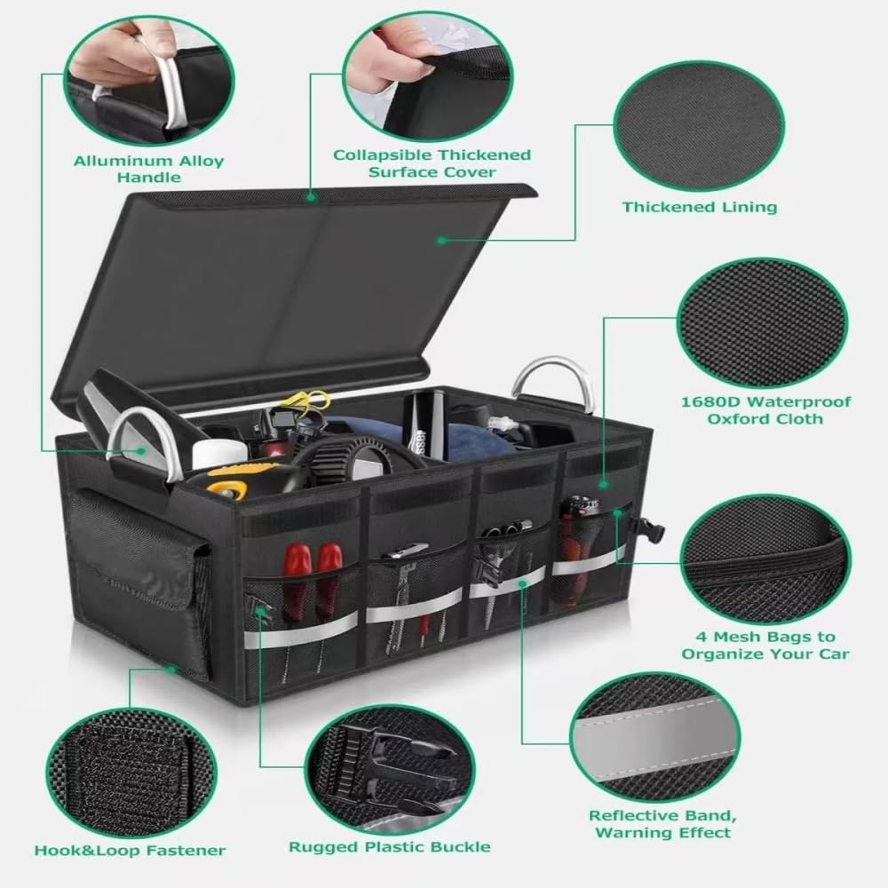 Organizador Maletero Coche para Chevrolet Bolt EV, Organizador de Maletero de Coche Caja Plegable para el Coche Organizador para Maletero de Coche,B