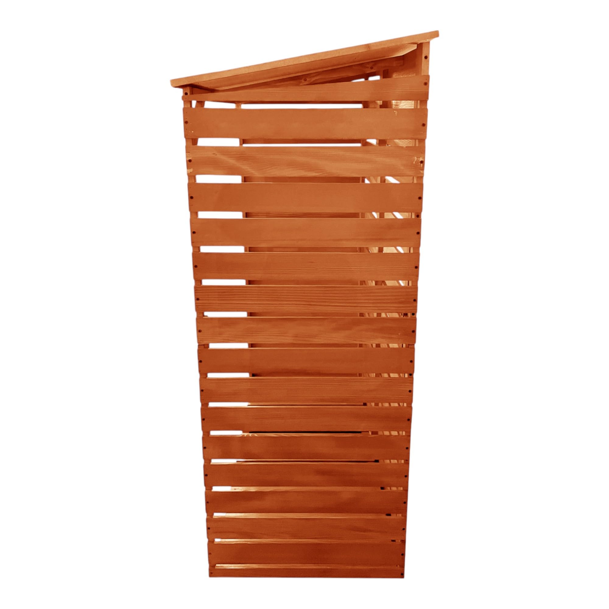 Legnaia in Legno Impregnato da Esterno con Tettoia – Portalegna da Giardino Coperto per Legna da Ardere – Struttura 118x59x158 cm (Marrone Miele)