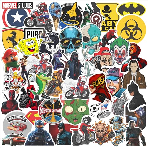 Image of Marvell Aesthetic Vinyl Journal Stickers for Phone Case, Laptop, Notebook, Dairy, Water Bottle, School Bag, Etc Self-Adhesive Set of 50 Glossy and Waterproof (Marvellwall, 23 Cms)