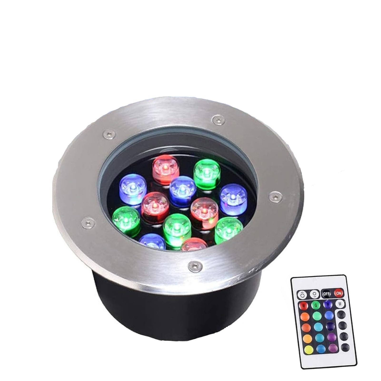 Luces De Paisaje Submarino - Foco LED Piscina, Foco Sumergible IP68, Foco Sumergible LED Con Cambio De Color RGB, Para Jardín, Focos De Piscina, Con Mando A Distancia ( Color : 24V , Size : 9w )