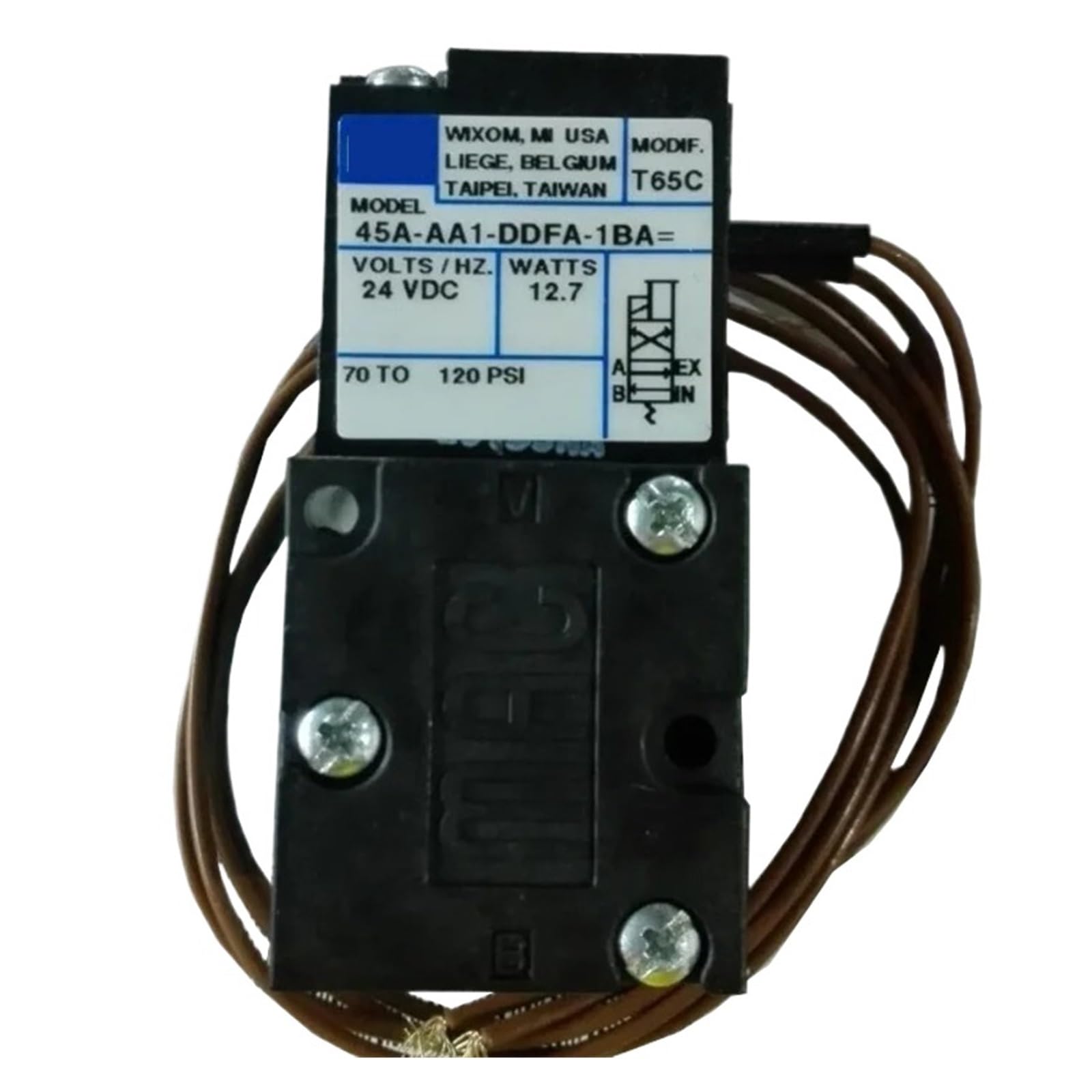 Huuoqiwy One Color 45A-Aa1-Ddfa-1Ba T65c Solenoid Valve(Aa1-Ddaa-1Ba)