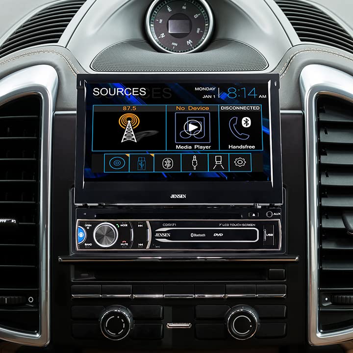 JENSEN CDR171 7 inch AM/FM Motorized Flip Out LED Media Touch Screen