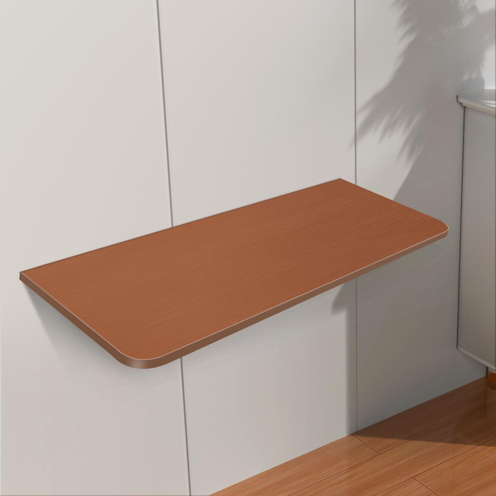Tavolo Pieghevole a Parete,Scrivanie, Tavolo Pieghevole a Muro,Tavolo per Computer,Tavolo da Cucina,scrivania per Computer Pieghevole in Legno massello,Multifunzionale (Colore teak-60*30*1.6cm)