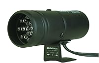 AutoMeter 5332 Super-Lite Shift Light - Ultra-Fast Amber 12-LED, Vibration-Resistant, 3 Brightness Levels for Racers