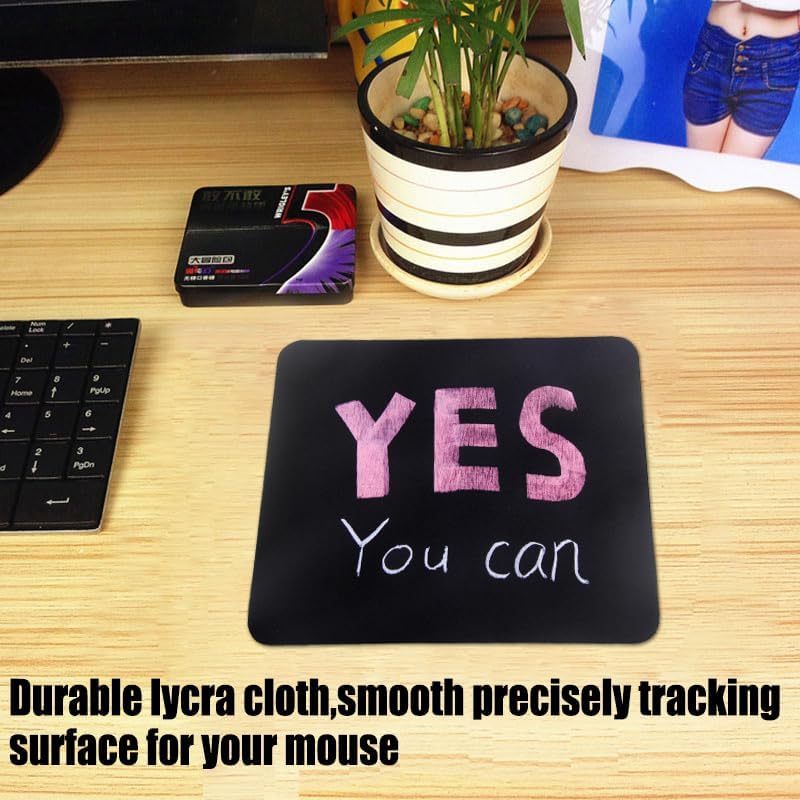 Miniatura 2 de Alfombrilla de mouse para juegos, base de goma antideslizante con diseños para laptop, computadora y oficina, 9.5 x 7.9 x 0.12 pulgadas (sí puedes)