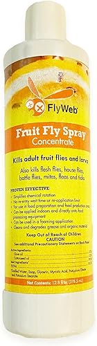 Gardner Spray para moscas de frutas, concentrado totalmente natural que controla moscas, insectos, pulgas, garrapatas y avispas, no deja residuos,