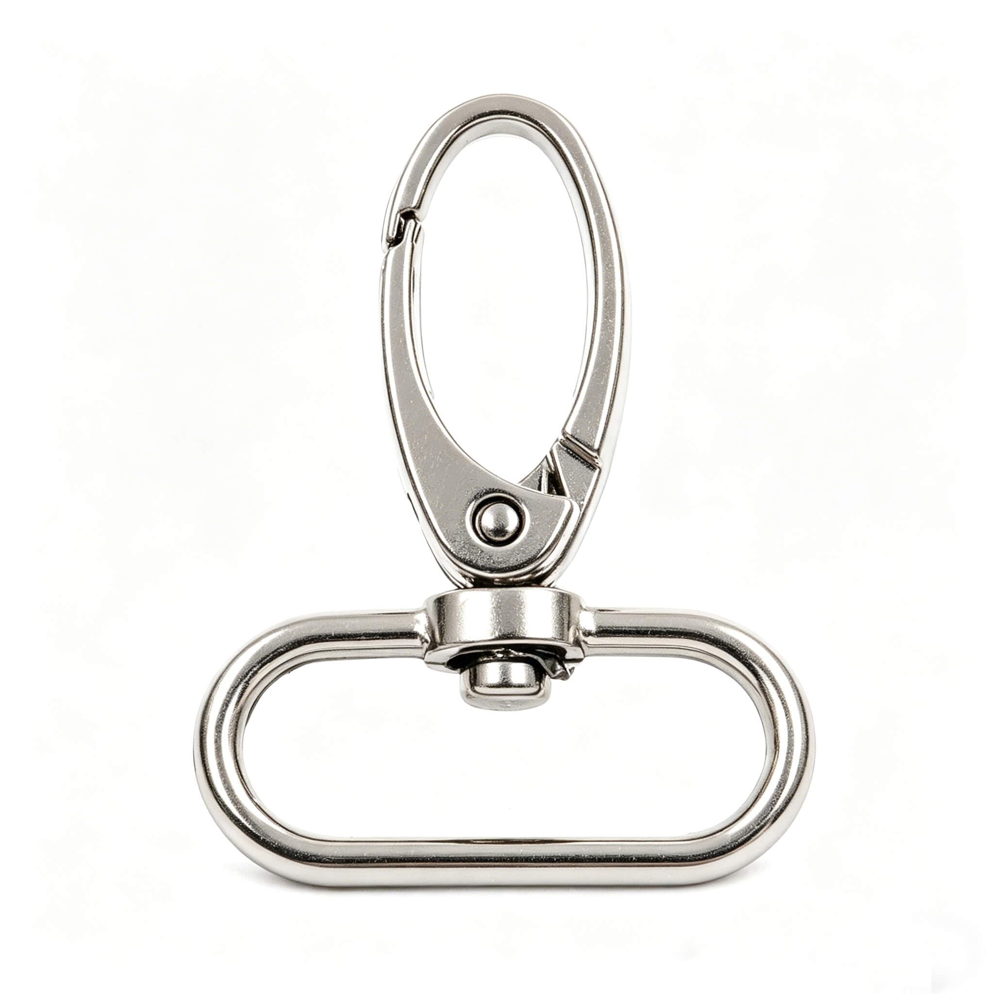 Wuuycoky Silvery 1.5" Inner Diameter Oval Ring Medium Olive Buckle Lobster Clasps Swivel Snap Hooks Pack Of 6