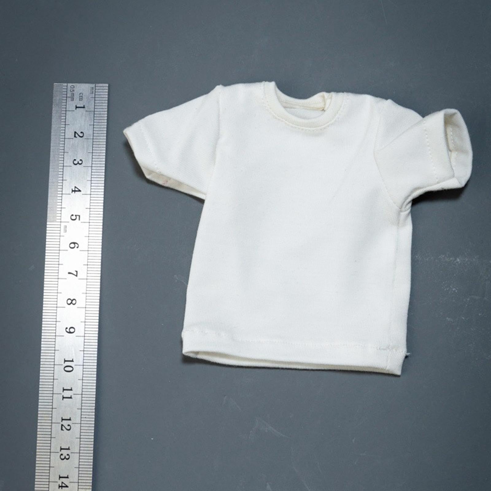 T-Shirt In Tessuto Scala 1/6 Per Action Figure Uomo E Donna - Colore Grigio, Vestibilità Universale Per Bambole Da 30,5 Cm