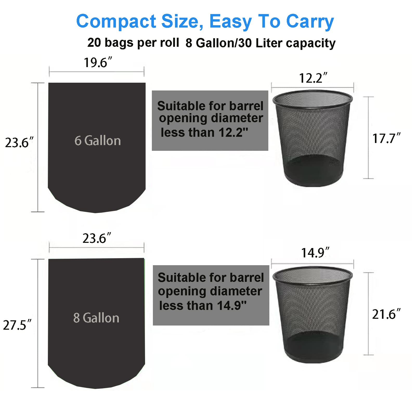 40 Pack Hapoon 8 Gallon Compostable Portable Camping Toilet Bag With Poo Gel Set, Biodegradable Porta Potty Bags, Extra Thicken Trash Waste Bag For Camping, Hiking, Road Trip