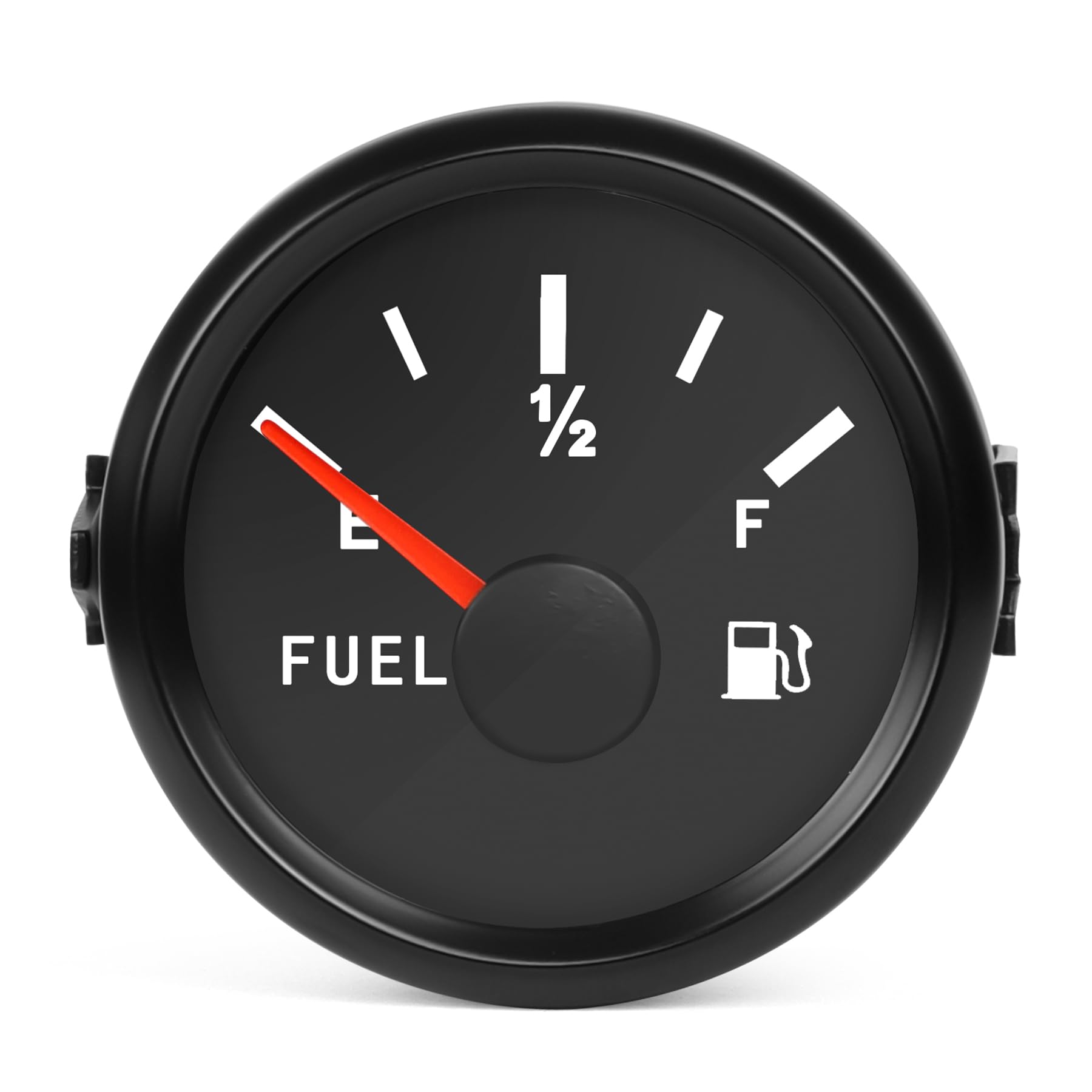 0-90 Ohm Fuel Gauge, Marine Boat Gas Fuel Tank Meter Gauge with LED Backlight, Universal Fuel Level Gauge for AUTO Car Truck Vehicle RV (Black)