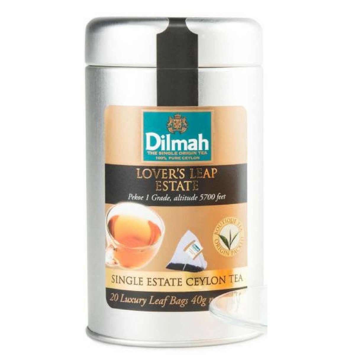 Buy Dilmah Lovers Leap Single Estate Black Tea 20 Luxury Tea Bags Sri