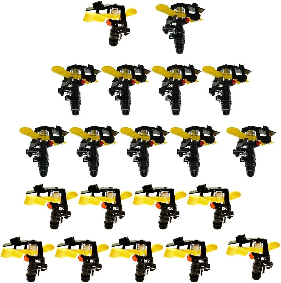 Adjustable Watering Sprinkler for Garden Hose - Heavy Duty Irrigation Equipment, High Pressure Spray for Lawn System, Save Water and Your Grass Yard