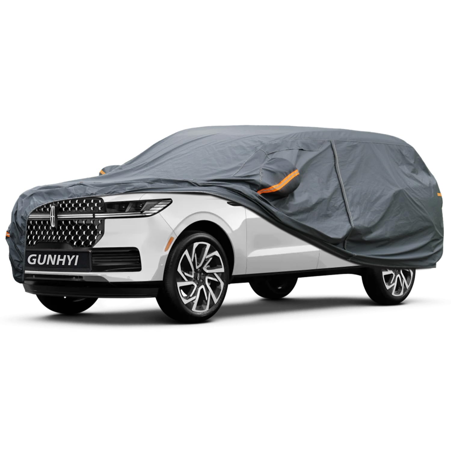 GUNHYI Premium Car Cover Custom Fit Lincoln Navigator L, 16 Layers Heavy Duty Car Cover Waterproof All Weather with Zipper Door for Sun Rain Snow Dust Uv Protection
