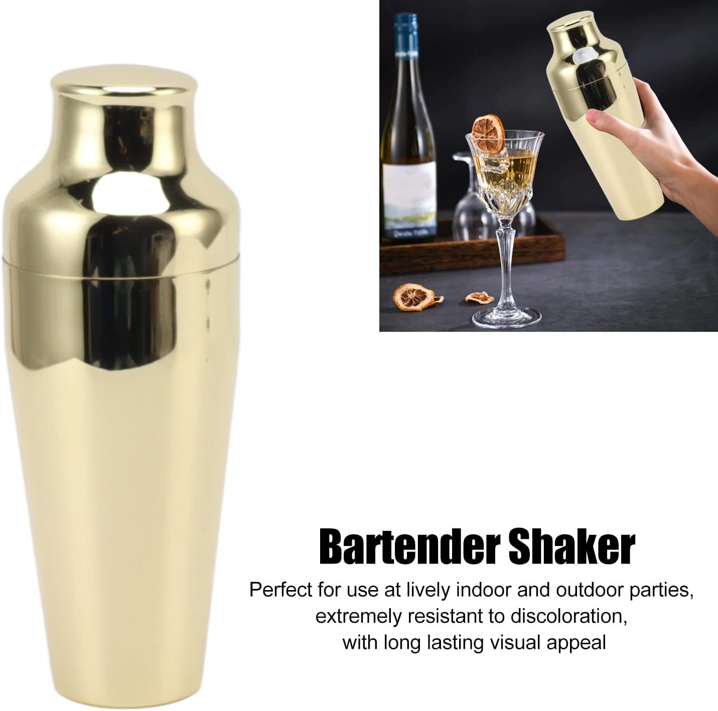 Bartender Shaker, Glazed Satin Finish Dishwasher Safe Erosion Proof