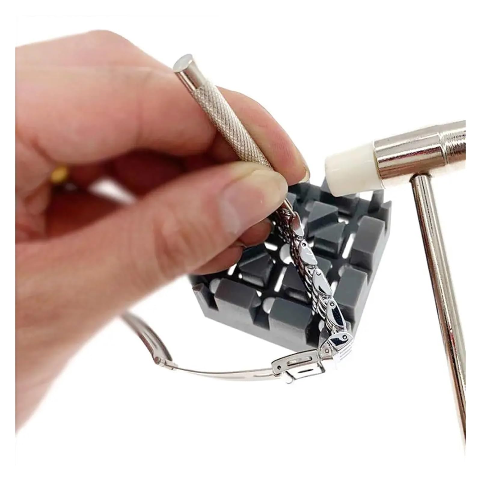 MIUYTRN 11-teiliges Reparaturwerkzeug-Set for Uhrenarmbänder, inklusive Gliederentferner, Stiften, Federstegen und Hammer cuicui