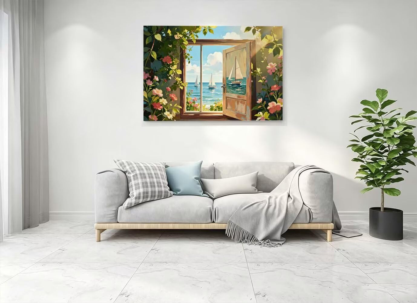 Zestaw do malowania diamentami kwiat 5D dla dorosłych 2 sztuki 95 x 70 cm L