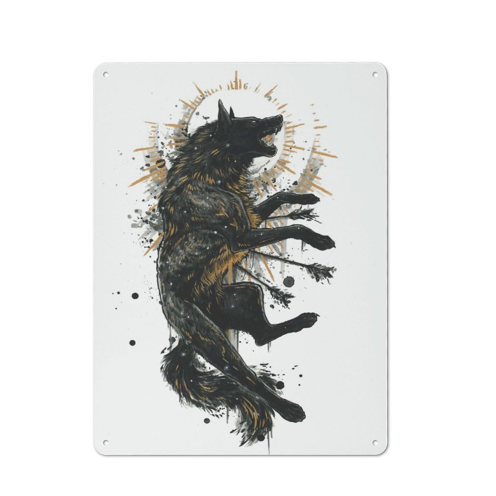 Junmoney Tiangou Metal Wall Sign 40X30cm Featuring For Bar Or Restaurant, For Themed Interiors In Bars And Restaurants
