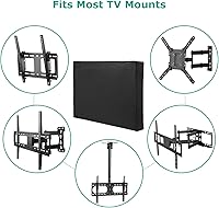 Vista 6 de SunPatio Funda para TV al aire libre, cubierta de pantalla impermeable y resistente a la intemperie, se adapta a la mayoría de monturas y soportes