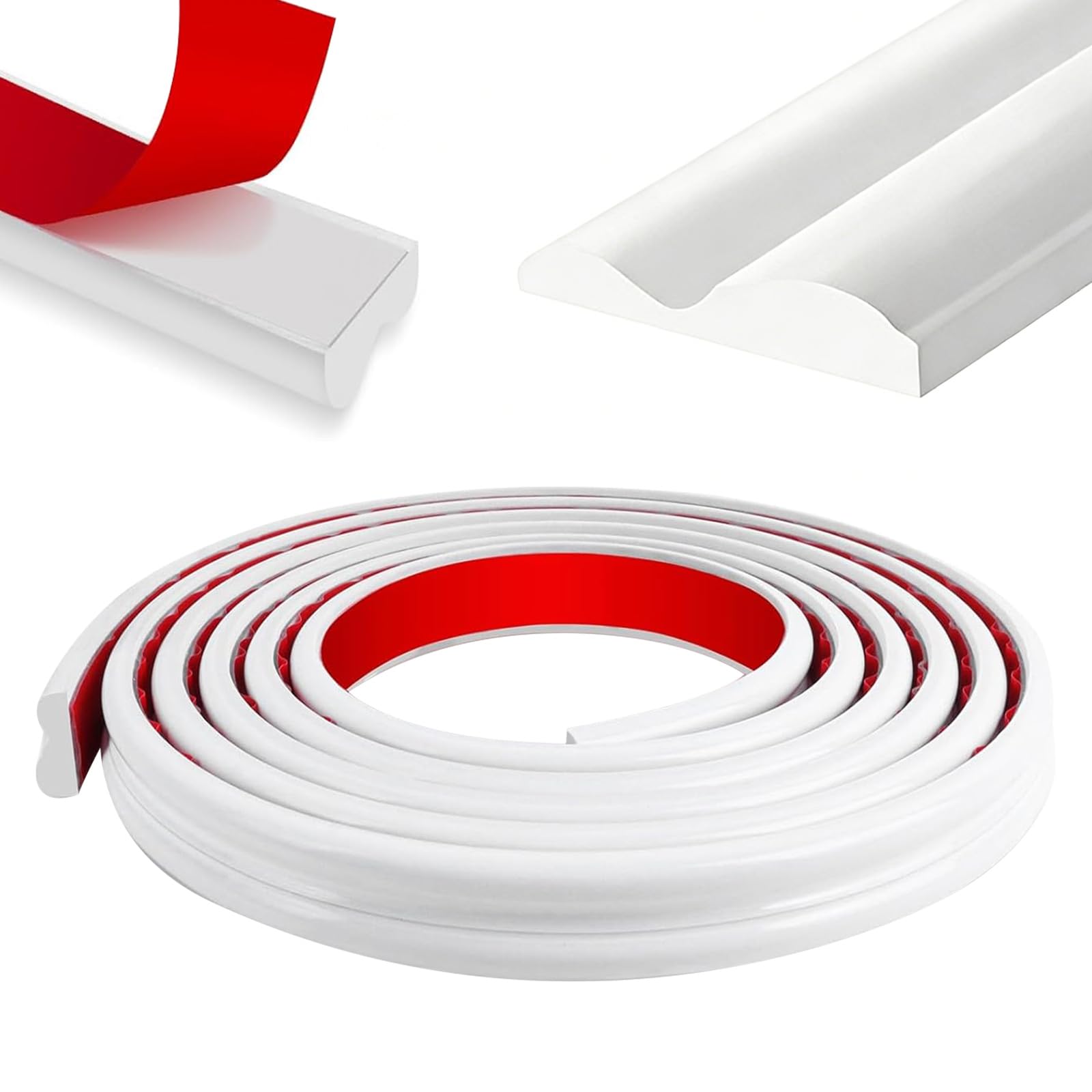 Moulure murale TPE 22 mm autocollante de 6 m pour la décoration des sols et plafonds