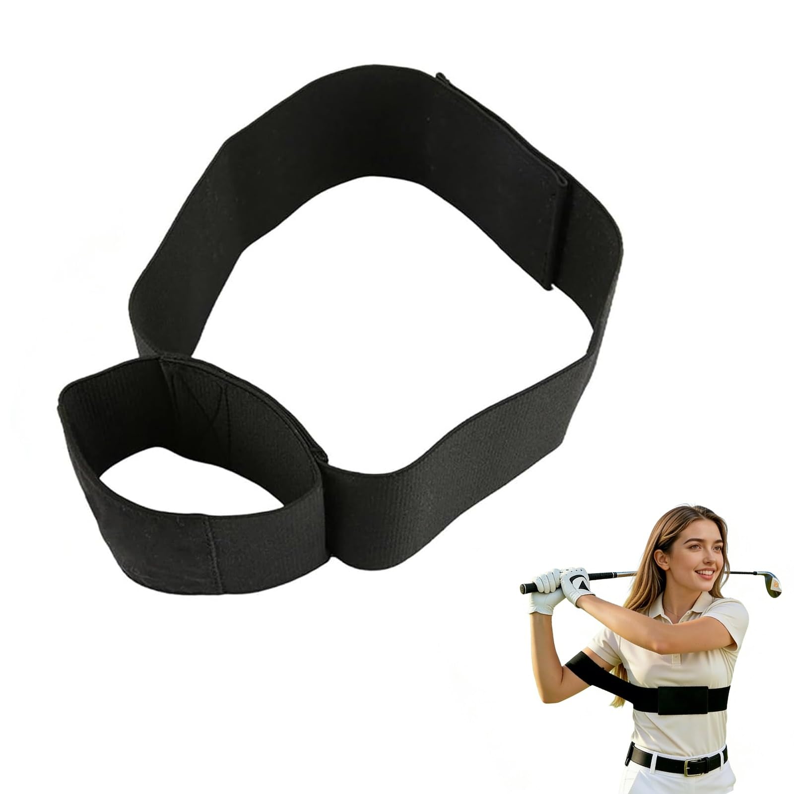 LUOWEINA Spring 2026 Slider Golf Training Aid Robert Rock, Adjustable Swing Correcting Arm Band for Posture Correction, Improve Stability & Accuracy, Ideal for Beginners & Daily Practice(A)