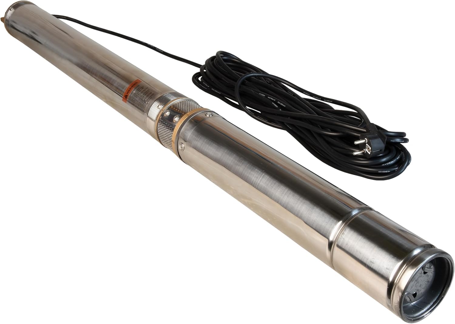 Pompa Sommergibile d'Acqua per Pozzo Profondo 3,5" ZEN 3/24 con Inverter - Pompa Sommersa in Acciaio Inox - Resistente alla Sabbia - con Scatola di Controllo Esterna, 1500 W, 6300 l/h, 127 m, 12,7 Bar
