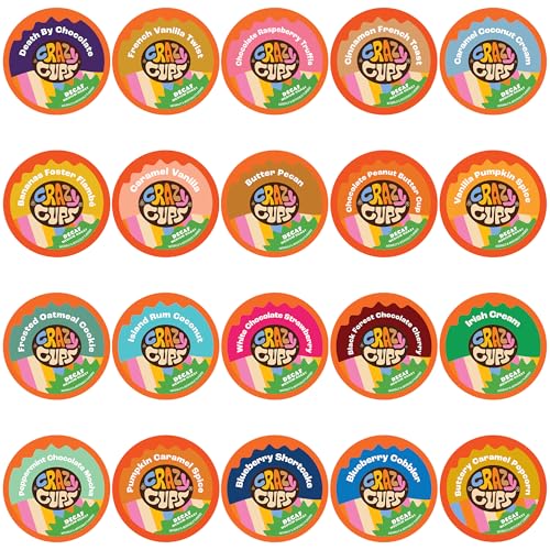 Crazy Cups Flavored Decaf Coffee Single Serve Cups...