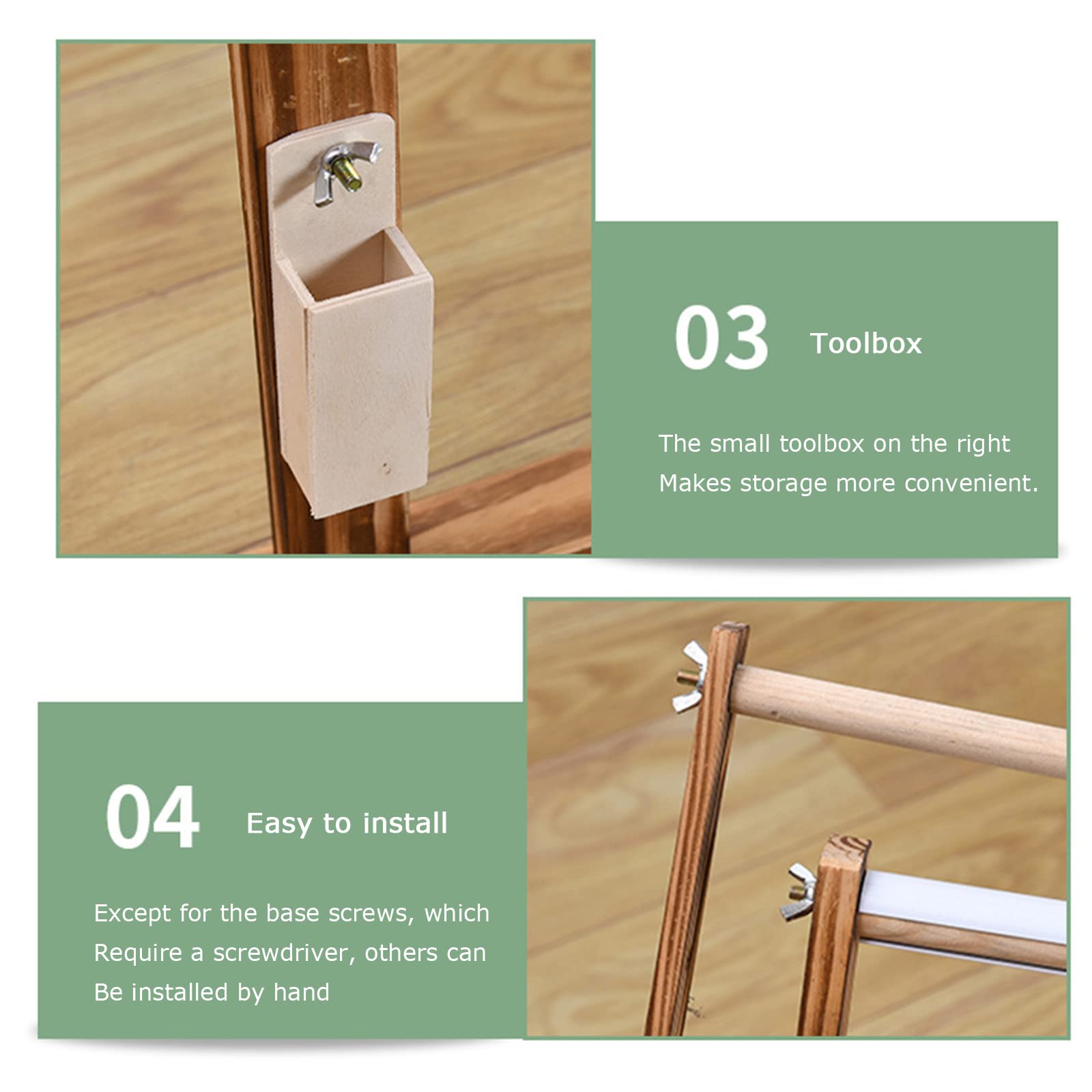 Kreuzstichrahmen-Stickrahmen, Vertikaler, Verstellbarer Stickrahmen Aus Massivholz, Kreuzstichrahmen, Verbreiterter Boden, Rechter Werkzeugkasten, Praktische Aufbewahrung (Gebackene Farbe)