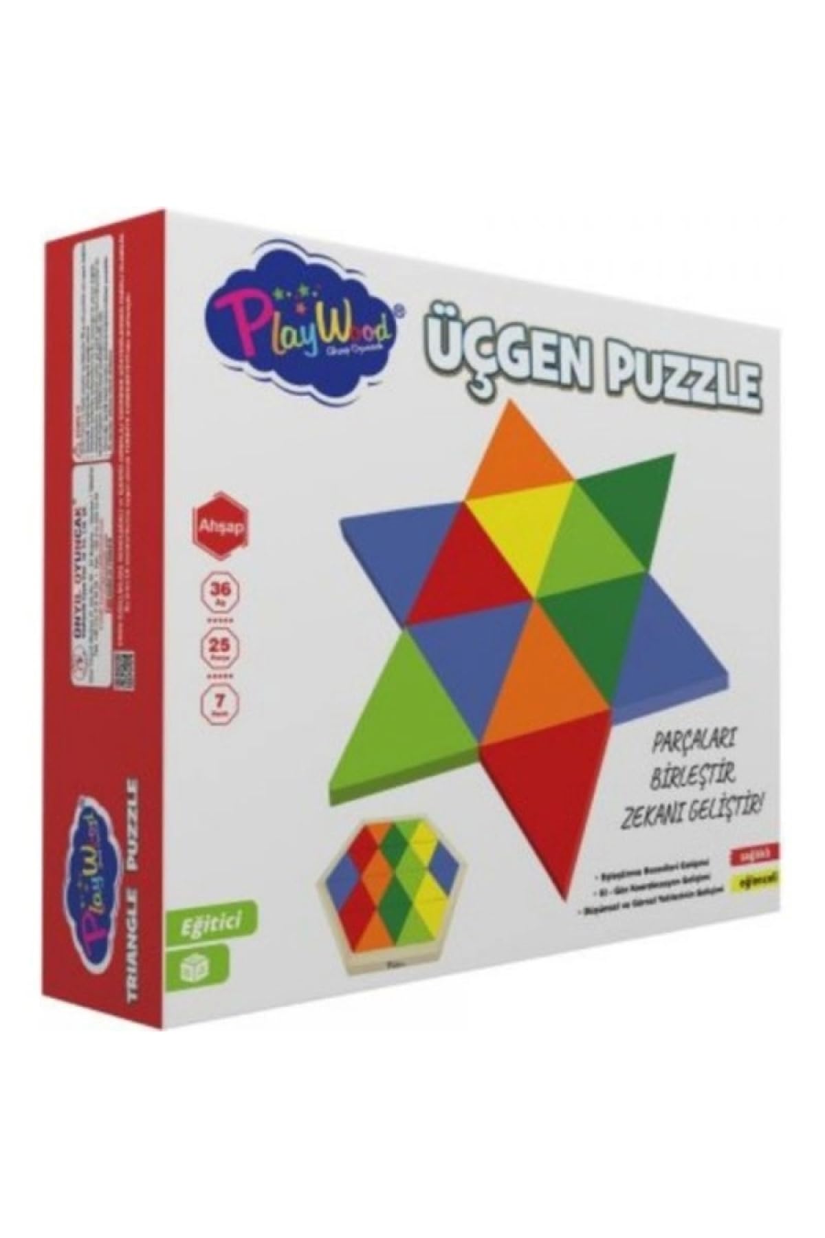 Play Wood Ahşap Üçgen Puzzle Ony-395