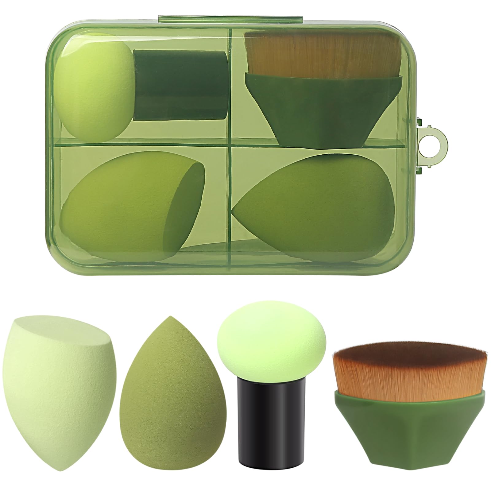 SruidyLady 4-Piece Reusable Makeup Sponge Set, Beauty Sponge for Liquid Foundation Powder & Sunscreen