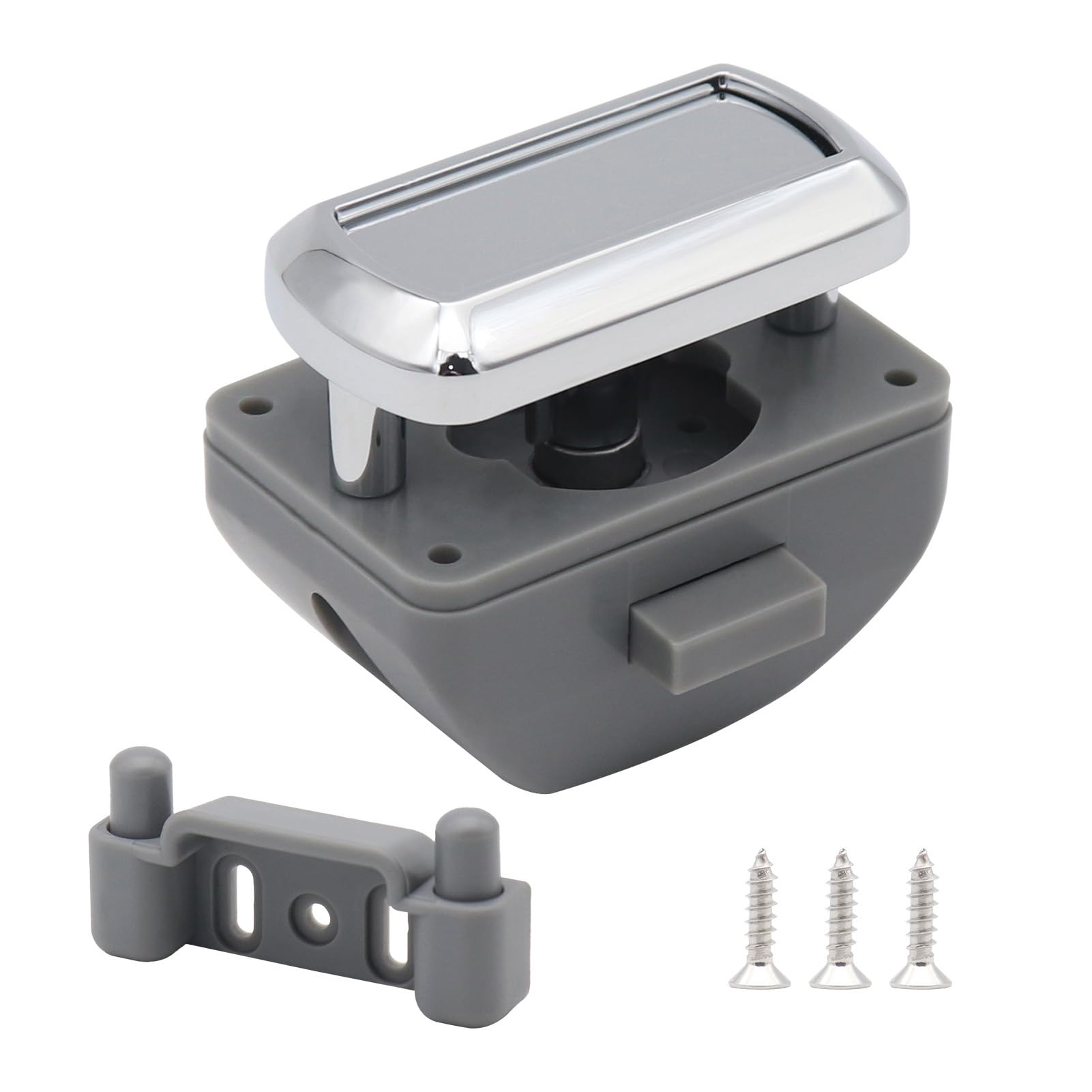 CYDZSRA Boat Motor Home Cabinet Locks Efficient Locking Solutions Keyless for Camper Car Users Convenient Efficient Boat Motor Home Cabinet Drawer Lock, Bright Chrome