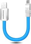 chubbycable Cute Chubby - Power Bank Friendly Charger Cable Durable 240W Fast Charging Cord Ultra-Thick Silicone Short USB C Cable Compatible with Phones Tablets, Blue, Type C-Type C, 20 inch