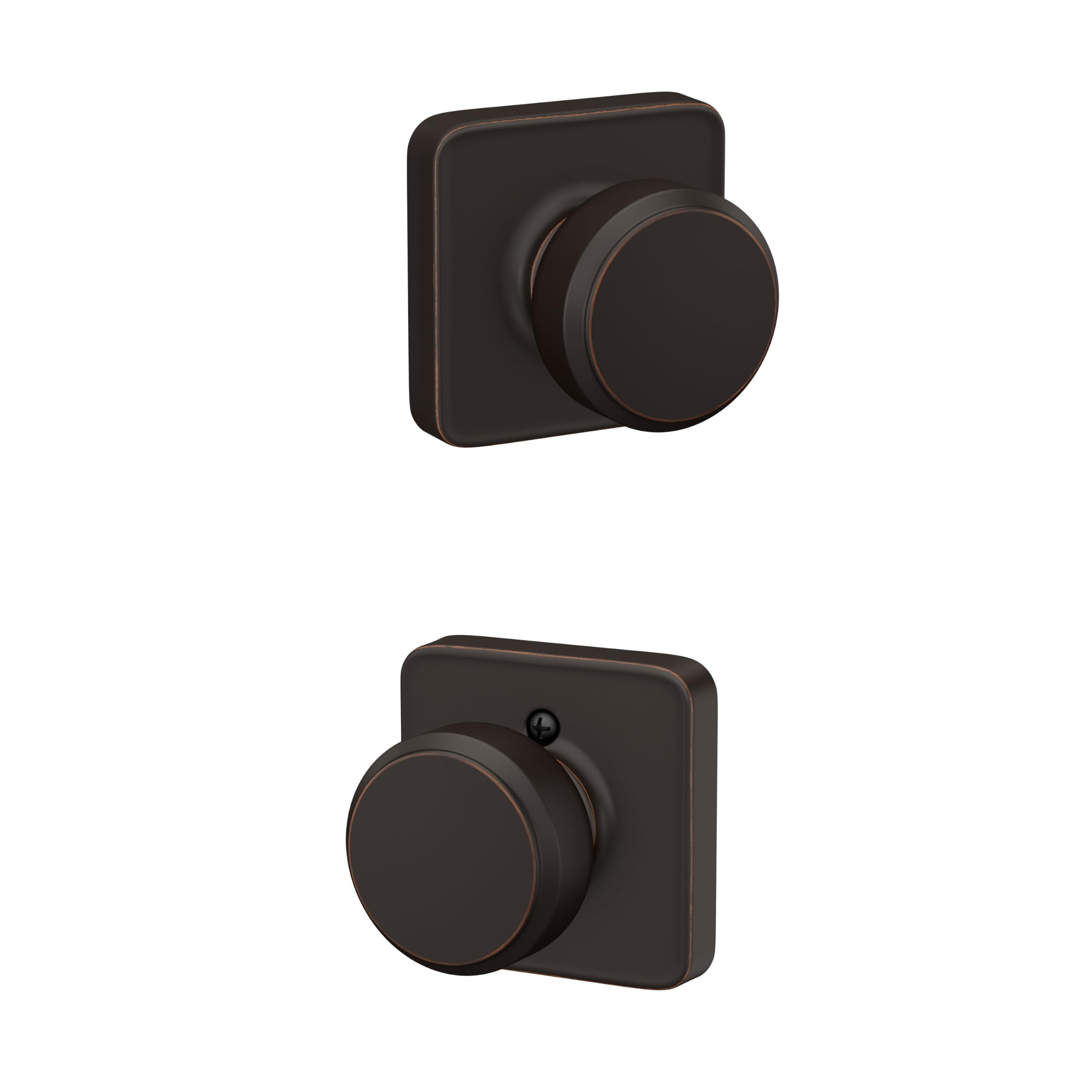 SCHLAGE Bowery Hall/Closet Passage Door Knob, Aged Bronze