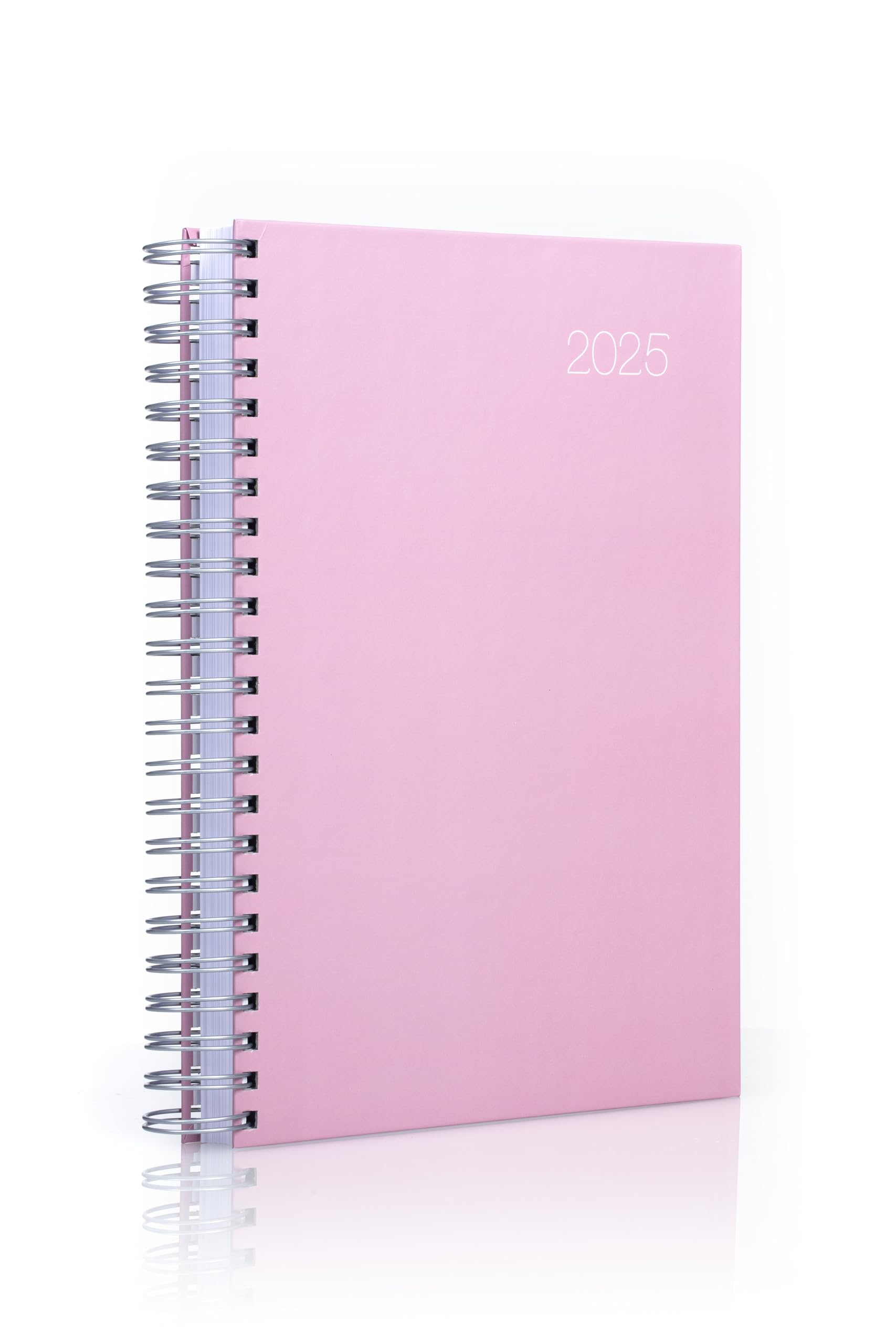 Agenda 2022 ROSA, con espiral, tamaño A4, vista diaria, calendario de oficina, agenda de planificación, agenda de diario, calendario KITA, color negro