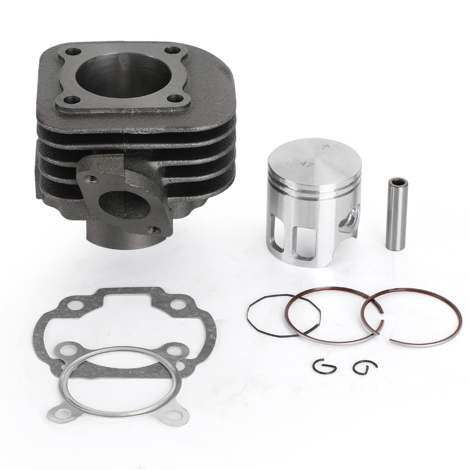 kit cilindro pistone kit cilindro 70cc Cylinder Jug 47mm 2T Big Bore Kit Fit for AC Minarelli Fit for Yamaha Aerox Jog MBK Nitro Fit for Aprilia SR 50 Piston Ring Gaskets