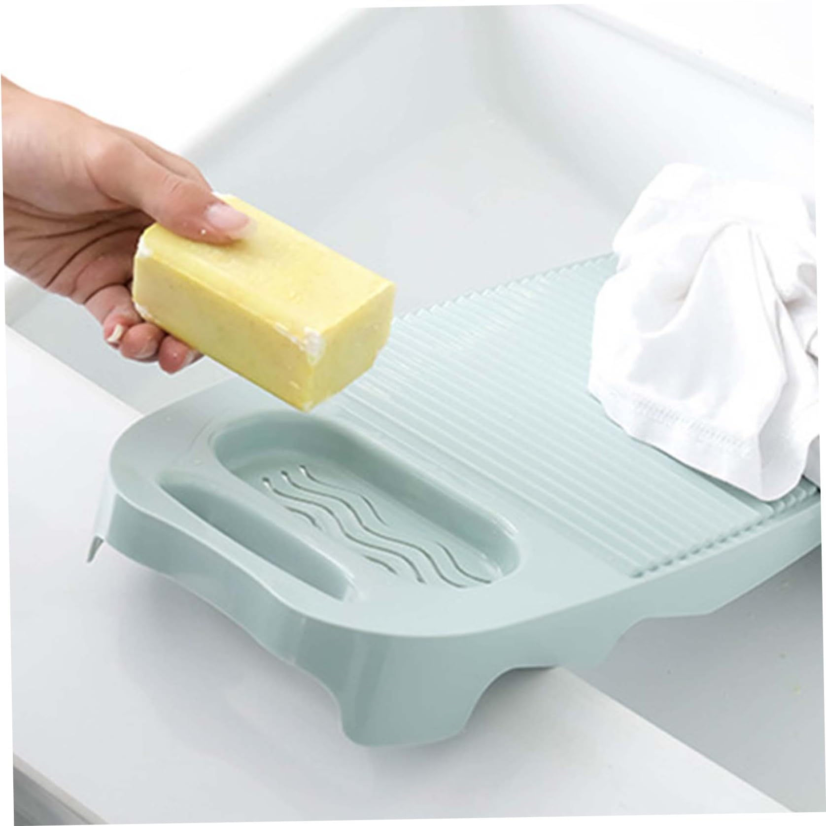 Planche à Laver Manuelle - Outil de Lessive Efficace, Planche à Laver en Plastique - Outil de Lavage à la Main pour Vêtements, Léger et Durable, Idéal pour un Usage Domestique
