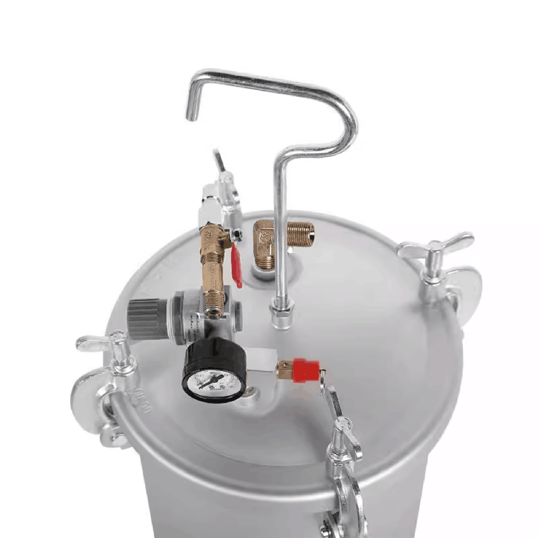 Olla de pintura a presión de 10 L, cubeta de presión neumática de 2.5 galones con 2 mangueras de pintura, tanque de presión para fundición de resina.