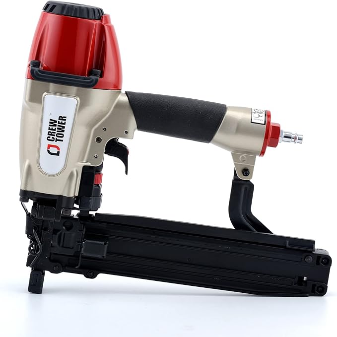 CREWTOWER Pneumatic Stapler, 16 Gauge 7/16inch Medium Crown Air Staple