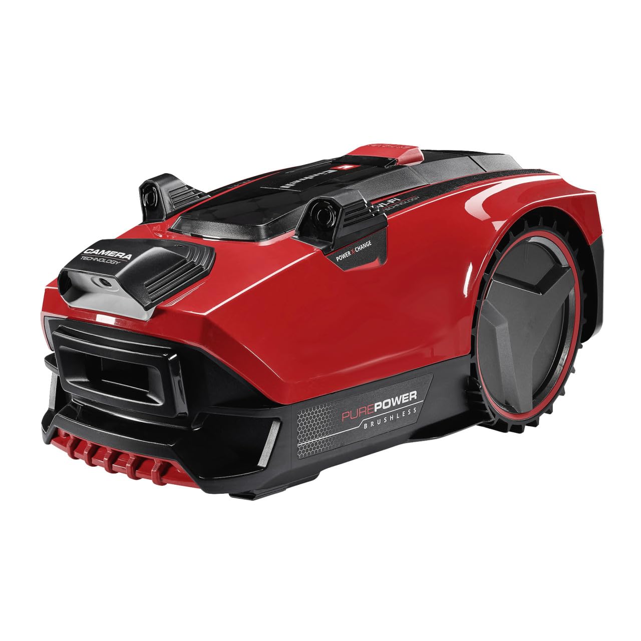 Einhell FREELEXO CAM PLUS 600 Power X-Change (18 V, telecamera invece di cavo delimitatore, per 600 m², WiFi, fino al 25% di inclinazione, incl. batteria da 4,0 Ah Plus)
