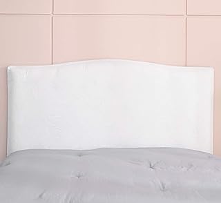 Copertura per testiera Fodera per testiera da letto Protezione Copertura per testiera da letto elasticizzata tinta unita per camera da letto (201-220, White)